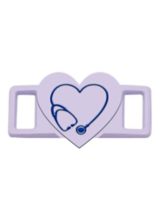 Shoe Charms-Nurse Stethoscope Heart Logo