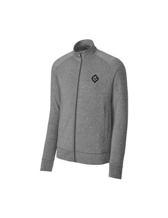 Sport-Tek Men's Sport Wick Stretch Full-Zip Cadet Jacket - Grey w/ TRS Diamond Logo