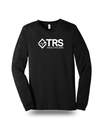 Bella + Canvas Unisex Triblend Long Sleeve Tee - Black w/ TRS logo