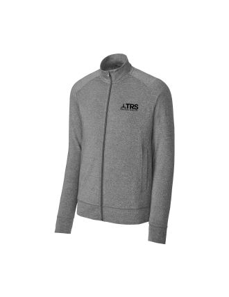 Sport-Tek Men's Sport Wick Stretch Full-Zip Cadet Jacket - Grey w/ Managed Services Logo