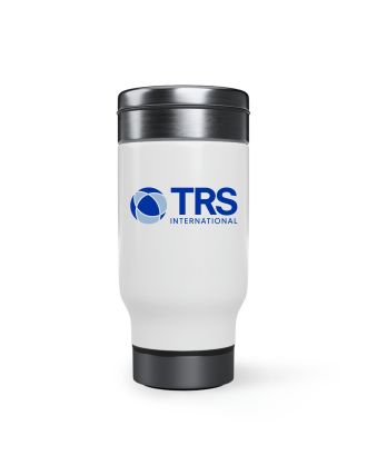 13 oz Stainless Steel Travel Mug - TRS International Logo in Full Color