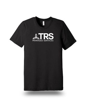 Black Bella + Canvas Unisex Triblend Tee- Managed Services logo - white logo