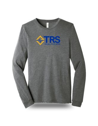 Grey Bella + Canvas Unisex Triblend Long Sleeve - grey w/ TRS logo - full color